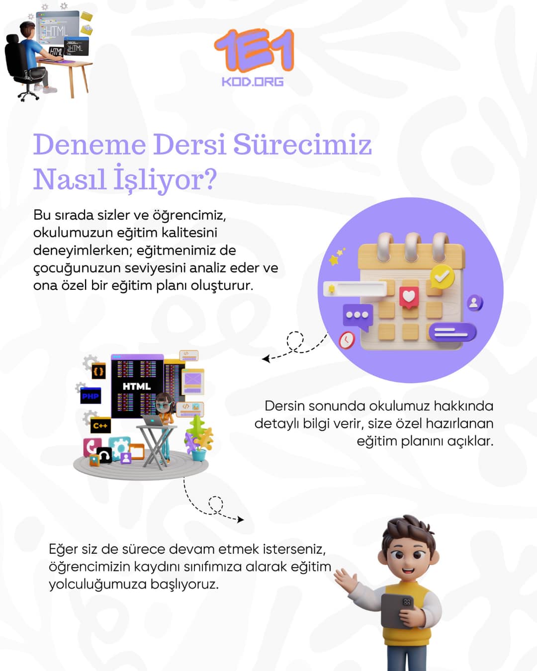 Scratch ücretsiz deneme dersi süreci - 1e1kod birebir eğitim